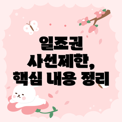 일조권 사선제한,  핵심 내용 정리