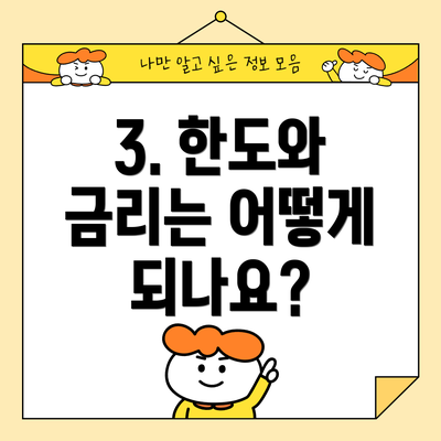 3. 한도와 금리는 어떻게 되나요?