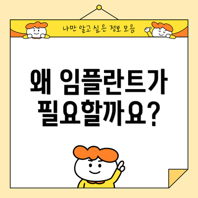 왜 임플란트가 필요할까요?