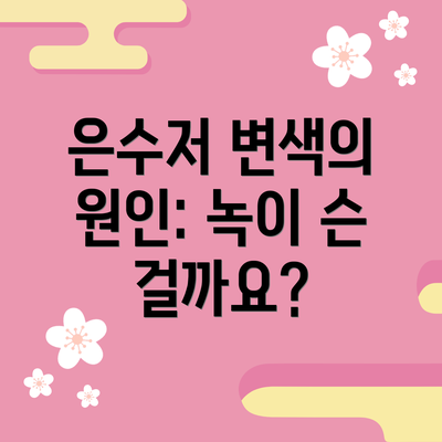 은수저 변색의 원인: 녹이 슨 걸까요?