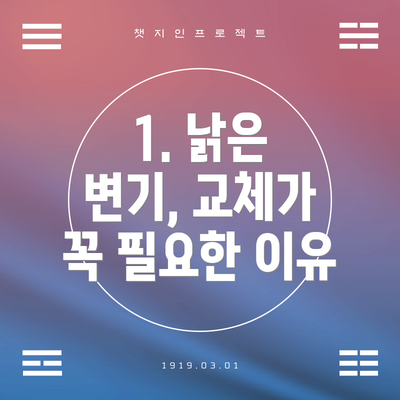 1. 낡은 변기, 교체가 꼭 필요한 이유