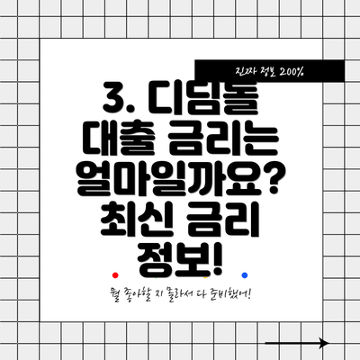 3. 디딤돌 대출 금리는 얼마일까요? 최신 금리 정보!