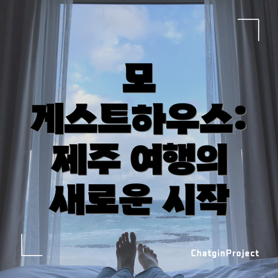 모 게스트하우스: 제주 여행의 새로운 시작