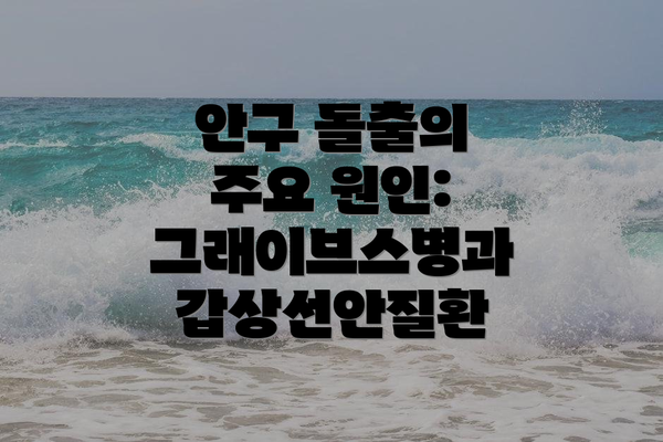 안구 돌출의 주요 원인: 그래이브스병과 갑상선안질환