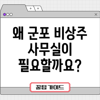 왜 군포 비상주 사무실이 필요할까요?