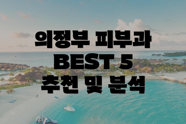 의정부 피부과 BEST 5 추천 및 분석