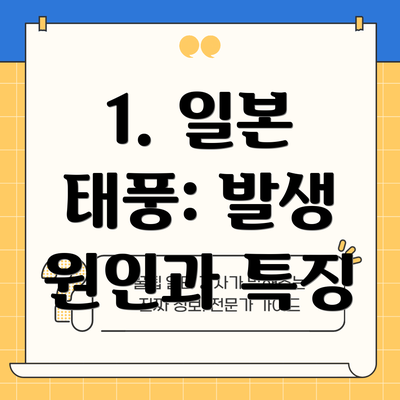 1. 일본 태풍: 발생 원인과 특징