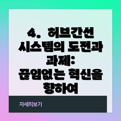 4.  허브간선 시스템의 도전과 과제:  끊임없는 혁신을 향하여
